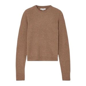RE/DONE Wool Cashmere Waffle Knit Sweater Chestnut Brown 📐XS Slim Fit